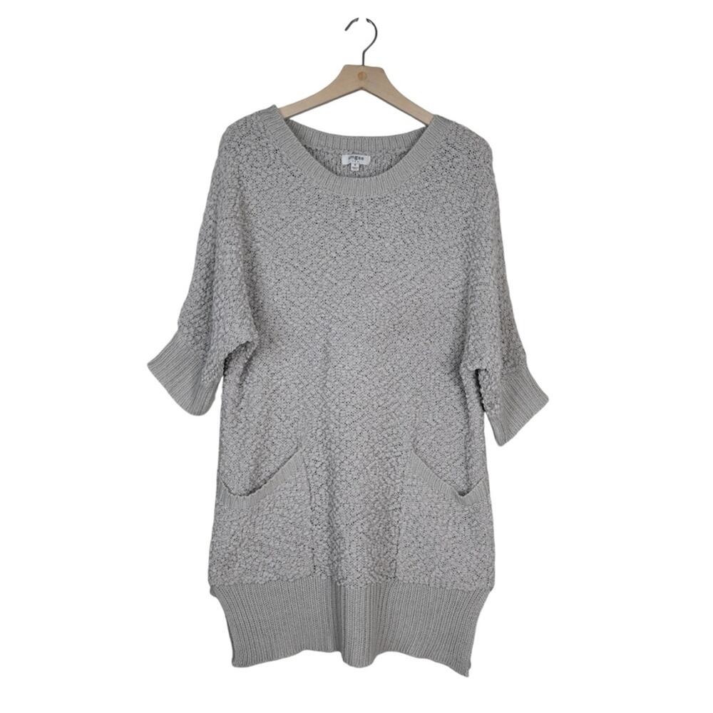Umgee Womens M Dolman Sleeve Longline Textured Sweater